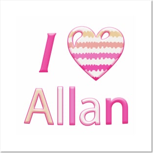 I Heart Allan (Pink Version) Posters and Art